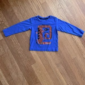 3t blue Tea long sleeve shirt alligator